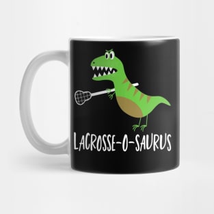 Lacrosse T-Shirt Lax Player Dinosaur Dino Lover Sport Mug